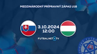 Medzištátny prípravný zápas U18 Slovensko  Maďarsko [upl. by Liek]