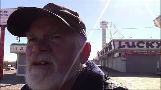 four wind motel demolition and giant bird on beach in seaside heights 2024 [upl. by Erdnassac]