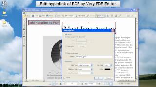 Edit hyperlink of PDF by Very PDF Editor [upl. by Ecniv]