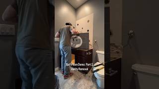 Bathroom Demo Part 2 Vanity Removal renovation home bathroom diy project [upl. by Mar630]