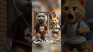 Kittens Daily Life Walking Home from School😺😺cat cute funny shorts ai kitten [upl. by Adim]