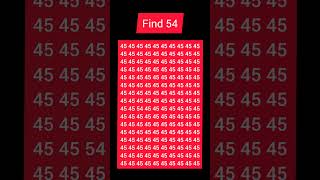 Observation Test Can You Find 54 iqtest quiz puzzle [upl. by Pryce]