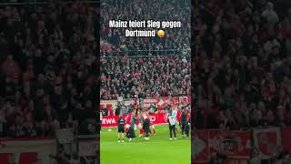 Mainz feiert Sieg gegen Dortmund 😝 [upl. by Oloapnaig]