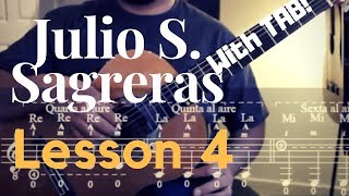 Julio S Sagreras  Lesson 4  Book 1 with TAB [upl. by Hadrian274]