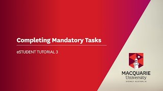 eStudent Tutorial 03  Completing Mandatory Tasks [upl. by Howell150]