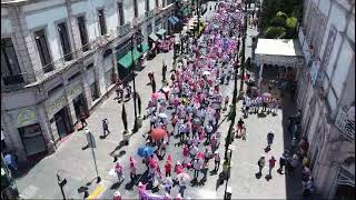 Así llegó la quotMarea Rosaquot a la marcha el día de hoy en Exedra en Aguascalientes [upl. by Schuster]