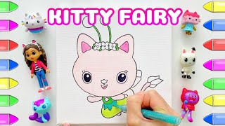 Gabbys Dollhouse Colouring Kitty Fairy [upl. by Ocirne]