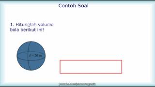 Video Belajar Matematika  Volume bola [upl. by Attenehs491]