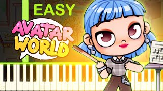 Music Class Theme Song  AVATAR WORLD  EASY Piano Tutorial [upl. by Giovanna]