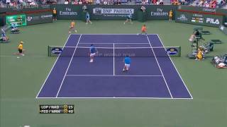 Indian Wells 2011 Halve Finale  Federer amp Wawrinka vs Lopez amp Nadal [upl. by Davey]