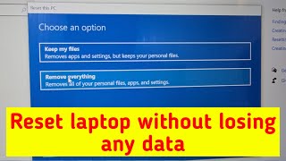 How to Reset Laptop Without Losing Data 2024 [upl. by Nehtiek583]