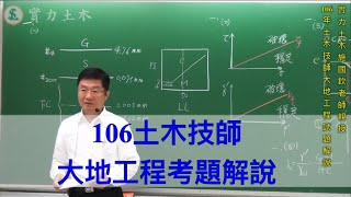 106年土木技師大地工程試題解說  實力土木施國欽老師 [upl. by Ydda]