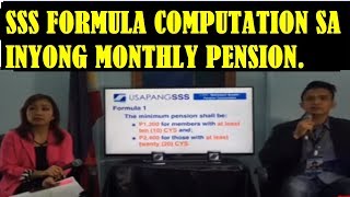 PANOORIN ANG SAMPLE NG PAGCOMPUTE SA INYONG SSS MONHTLY PENSION [upl. by Melton230]