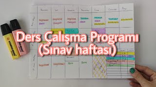 Sınav haftası için Ders Çalışma Programı Yap Notların Yükselsin [upl. by Elehcin439]