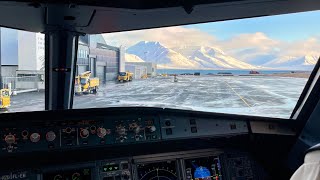 From cockpit Landing at the northernmost airport in the world svalbard [upl. by Astiram]