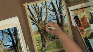 Preview  Painting Trees in Watercolor Pen amp Ink with Claudia Nice [upl. by Ardnatal830]