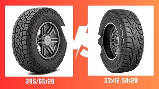 Tire Size 28565r20 vs 33x1250r20 [upl. by Amis]