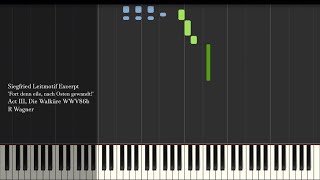 Siegfried Leitmotif Excerpt  Act III Die Walküre WWV86b  R Wagner  Synthesia Piano Tutorial [upl. by Akiv919]