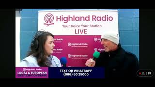 Carndonagh Election Count Kim Highland Radio Interview [upl. by Austen35]