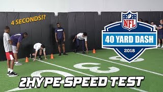 Who Has the FASTEST 40yard Dash in 2HYPE NFL Combine Workout [upl. by Schwab388]