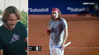 Tsitsipas Reacts To His Hotshots [upl. by Oek776]