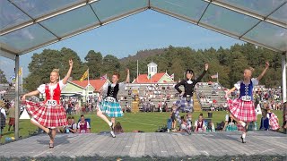 Competitors in the Scottish Lilt Highland Dancing heats at 2024 Braemar Gathering Highland Games [upl. by Shirlene926]