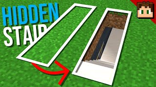 How To Build a HIDDEN STAIRCASE Minecraft Bedrock 121 Tutorial [upl. by Nnave]