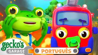 CaminhãoBebê de Bombeiros  2 HORAS DO GECKO BRASIL  Desenhos Animados Infantis em Português [upl. by Hairahs969]