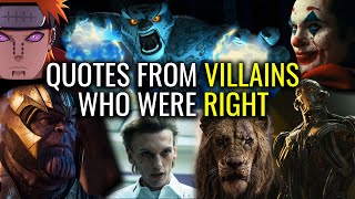 QUOTES FROM VILLAINS WHO WERE COMPLETELY RIGHT  Part 1 to 5 [upl. by Friederike307]