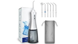 Water Dental Flosser for Teeth Cordless EasyHome Oral Irrigator Cleaning with 5 Modes AOW03 [upl. by Dorran]