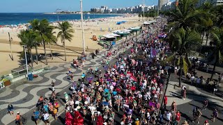 Brazilian women stage protests against a bill that would further restrict abortion rights [upl. by Publia967]