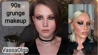 90s GRUNGY MAKEUP  gabxxrielle Inspired  VassaOlga [upl. by Kursh]