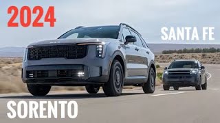 2024 Hyundai Santa Fe vs 2024 Kia Sorento Comparison Test Korean Cousins Face Off [upl. by Hollington]