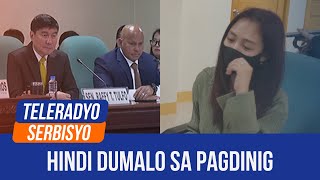 Cassandra Li Ong no show at Senate POGO probe  Teleradyo Serbisyo 27 August 2027 [upl. by Lena]