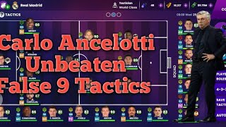 SM24 Ancelotti False 9 Tactics For Real Madrid unbeaten Streak sm24 sm24tactics tipsandtricks [upl. by Nilcaj]