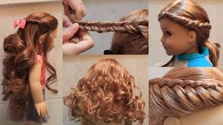 Cute American Girl Doll Hairstyles [upl. by Noyar329]