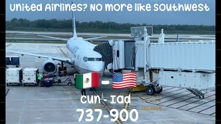 TRIPREPORT  United Airlines 737900 Cancun  Dulles  ECONOMY [upl. by Hanej]