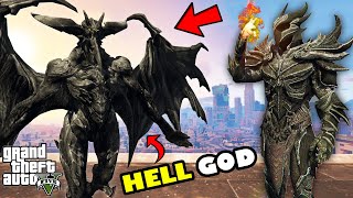 Franklin BIGGEST ATTACK With HELL GOD on DEVIL GOD and SERBIAN DANCING LADY GTA 5 SHINCHAN and CHOP [upl. by Eadith]