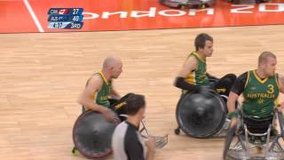 Wheelchair rugby  Australia v Canada  gold medal game  London 2012 Paralympics [upl. by Younglove]