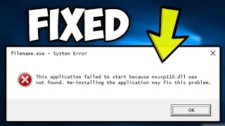 How To Fix MSVCP110dll missing windows 7 2020 New Method [upl. by Ynaffit]