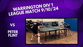 Neil Myatt vs Peter Flint Long pips BH  Warrington Div 1 League Match  91024 [upl. by Strader]