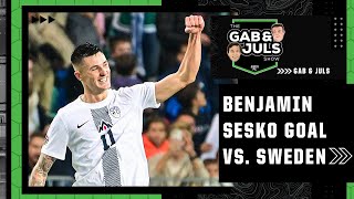 The next Erling Haaland Benjamin Sesko makes his case with goal vs Sweden  ESPN FC [upl. by Lanor]