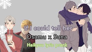 Haikyuu lyric confession  OsaSuna part 8 ft Atsumu amp Kita [upl. by Yelsha]