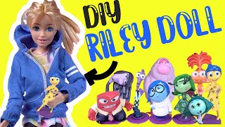 Inside Out 2 Movie DIY Riley Barbie Doll with Characters Step by Step Tutorial [upl. by Zetrauq]