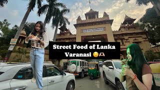 Trying Street food of Lanka Varanasi  Varanasi Food  Street Food of Varanasi [upl. by Dieball]