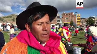 Virgin of Candelaria celebrated with colorful dances in Peru [upl. by Temp565]