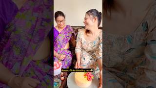 Tinku disturbing while cake baking🤪 shorts youtubeshorts ytshorts funny viral elorahazarika [upl. by Hauck328]