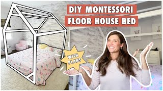 How to make a DIY Montessori floor house bed in full size  If Only April [upl. by Barraza]