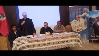 CONFERNCIA DE PRENSA DIÓCESIS DE ORURO PRESENTACIÓN DEL MATERIAL PARA EL AÑO JUBILAR [upl. by Rossner76]