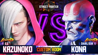 SF6 🔥 Kazunoko ED Vs Kona DHALSIM Aggressive Gameplay 🔥 SF6 DLC Replays 🔥 [upl. by Backer]